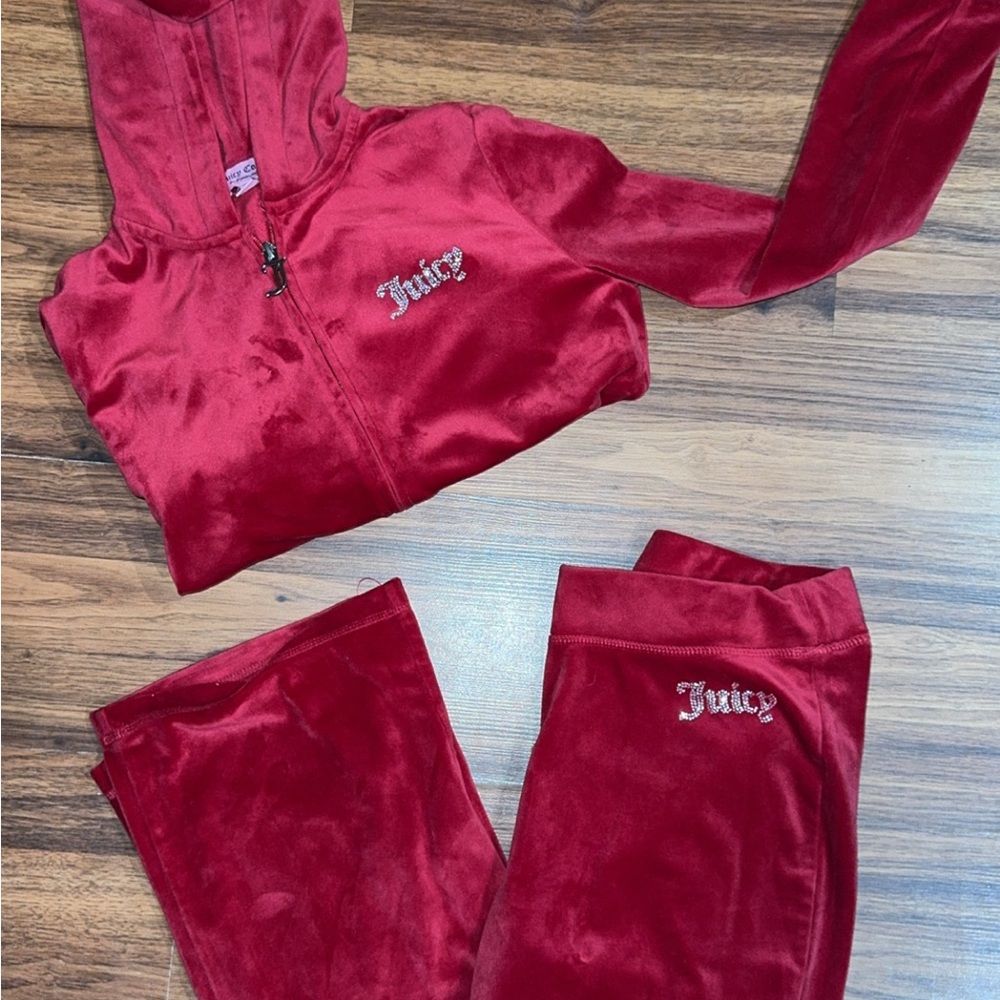 Juicy Couture Red Velour Tracksuit